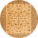 Square Persian Orange Traditional Rug, tr2608org
