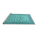 Sideview of Machine Washable Persian Light Blue Traditional Rug, wshtr2608lblu