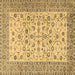 Square Persian Brown Traditional Rug, tr2608brn