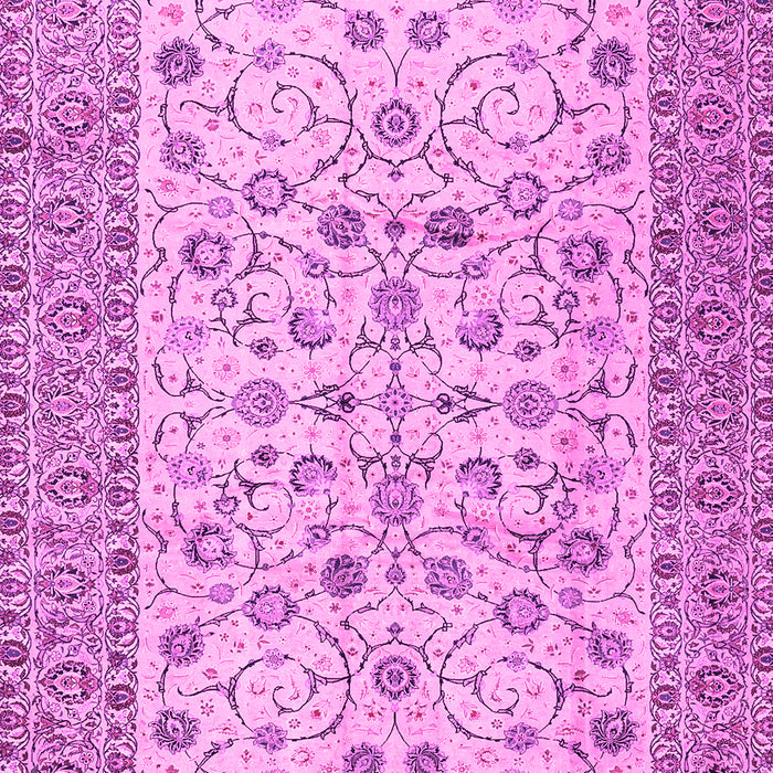 Machine Washable Persian Pink Traditional Rug, wshtr2608pnk