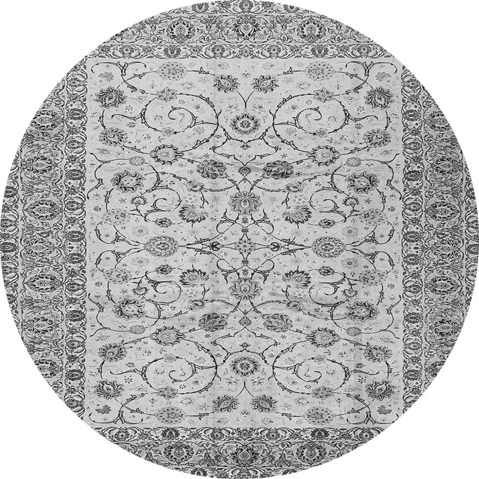 Machine Washable Persian Gray Traditional Rug, wshtr2608gry