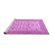 Sideview of Machine Washable Persian Pink Traditional Rug, wshtr2608pnk