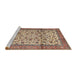 Sideview of Machine Washable Traditional Chestnut Brown Rug, wshtr2609