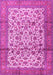 Machine Washable Persian Pink Traditional Rug, wshtr2609pnk