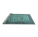 Sideview of Machine Washable Persian Light Blue Traditional Rug, wshtr2609lblu