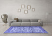 Machine Washable Persian Blue Traditional Rug in a Living Room, wshtr2609blu