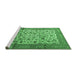 Sideview of Machine Washable Persian Emerald Green Traditional Area Rugs, wshtr2609emgrn