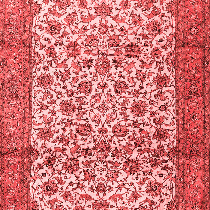 Machine Washable Persian Red Traditional Rug, wshtr2609red