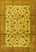 Machine Washable Persian Yellow Traditional Rug, wshtr2609yw