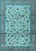 Machine Washable Persian Light Blue Traditional Rug, wshtr2609lblu