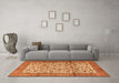 Machine Washable Persian Orange Traditional Area Rugs in a Living Room, wshtr2609org