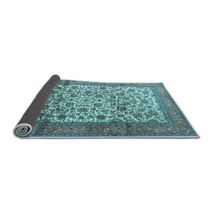 Sideview of Persian Light Blue Traditional Rug, tr2609lblu
