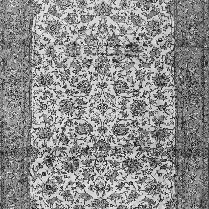 Serging Thickness of Machine Washable Persian Gray Traditional Rug, wshtr2609gry