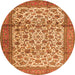 Square Persian Orange Traditional Rug, tr2609org