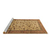 Sideview of Machine Washable Persian Brown Traditional Rug, wshtr2609brn