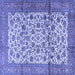 Square Persian Blue Traditional Rug, tr2609blu