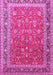 Machine Washable Persian Pink Traditional Rug, wshtr260pnk