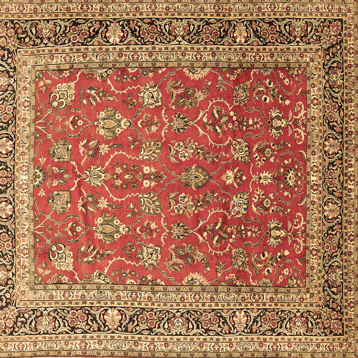 Square Persian Brown Traditional Rug, tr260brn