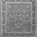 Round Machine Washable Persian Gray Traditional Rug, wshtr260gry