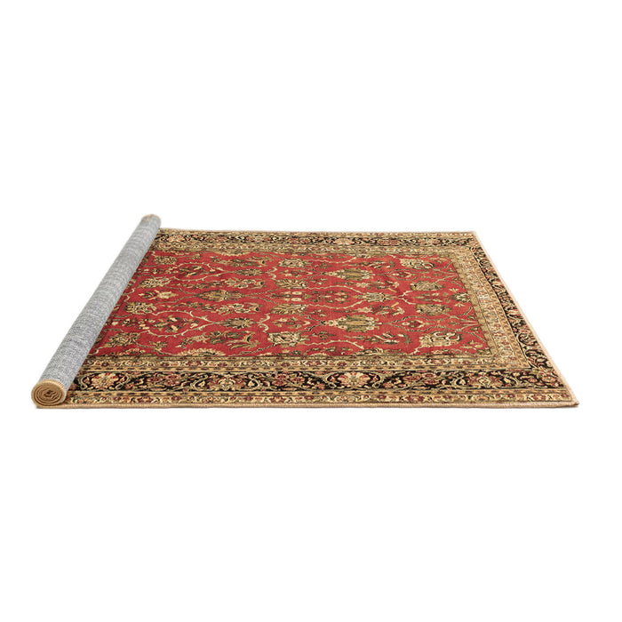 Sideview of Machine Washable Persian Brown Traditional Rug, wshtr260brn