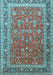 Machine Washable Persian Light Blue Traditional Rug, wshtr260lblu