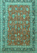 Machine Washable Persian Turquoise Traditional Area Rugs, wshtr260turq