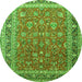 Machine Washable Persian Green Traditional Area Rugs, wshtr260grn