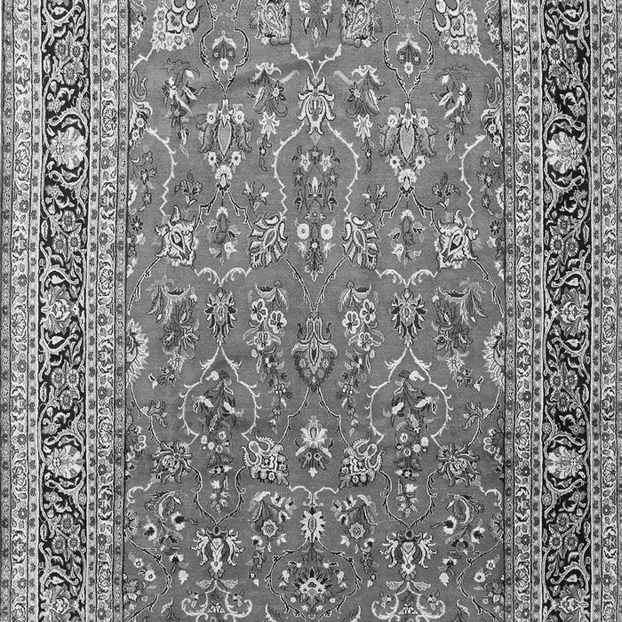 Serging Thickness of Machine Washable Persian Gray Traditional Rug, wshtr260gry