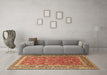 Machine Washable Persian Brown Traditional Rug in a Living Room,, wshtr260brn