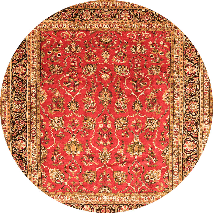 Square Persian Orange Traditional Rug, tr260org