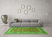 Machine Washable Persian Green Traditional Area Rugs in a Living Room,, wshtr260grn