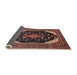 Sideview of Traditional Orange Salmon Pink Medallion Rug, tr261