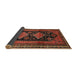 Sideview of Traditional Saffron Red Persian Rug, tr2610