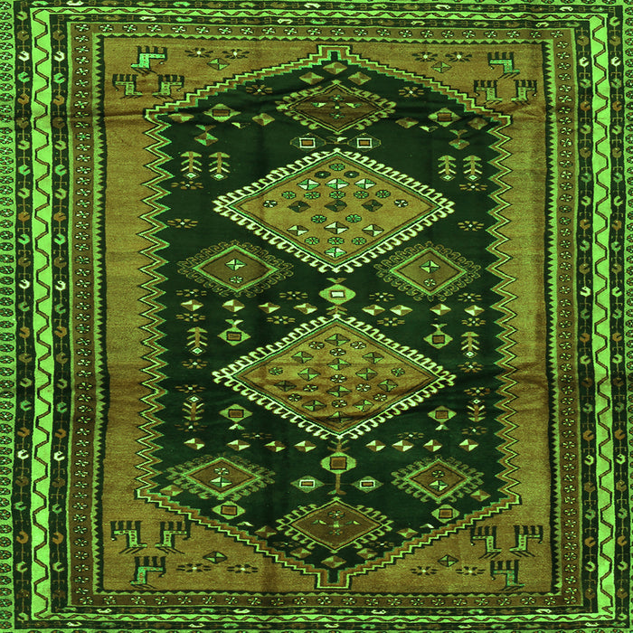 Serging Thickness of Persian Green Traditional Rug, tr2610grn