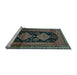 Sideview of Machine Washable Persian Light Blue Traditional Rug, wshtr2610lblu