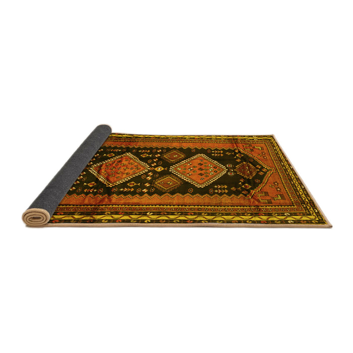 Sideview of Persian Yellow Traditional Rug, tr2610yw