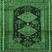 Square Persian Emerald Green Traditional Rug, tr2610emgrn