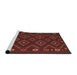 Sideview of Machine Washable Traditional Tomato Red Rug, wshtr2611