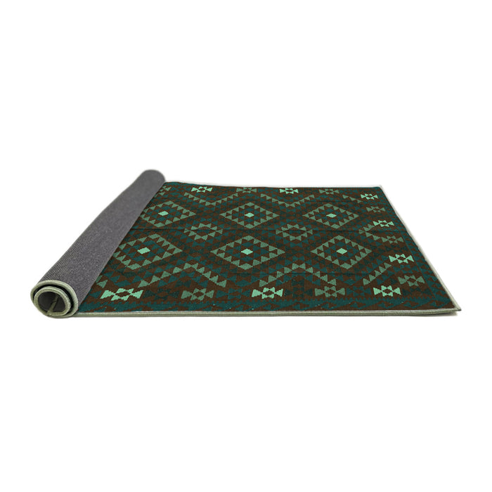 Sideview of Southwestern Turquoise Country Rug, tr2611turq