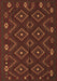 Machine Washable Southwestern Brown Country Rug, wshtr2611brn