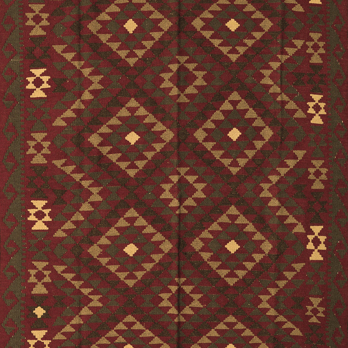 Machine Washable Southwestern Brown Country Rug, wshtr2611brn