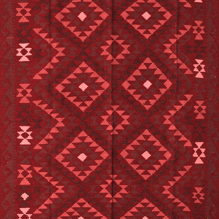 Machine Washable Southwestern Red Country Rug, wshtr2611red