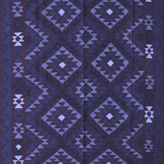 Machine Washable Southwestern Blue Country Rug, wshtr2611blu