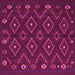 Square Machine Washable Southwestern Pink Country Rug, wshtr2611pnk