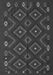 Serging Thickness of Machine Washable Southwestern Gray Country Rug, wshtr2611gry