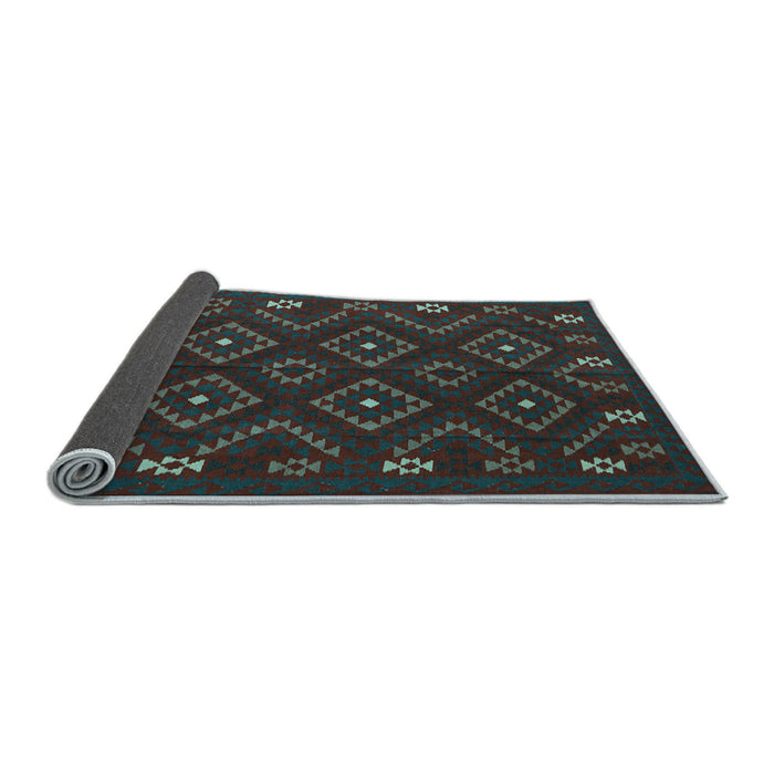 Sideview of Southwestern Light Blue Country Rug, tr2611lblu
