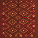 Serging Thickness of Southwestern Orange Country Rug, tr2611org