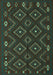 Machine Washable Southwestern Turquoise Country Area Rugs, wshtr2611turq