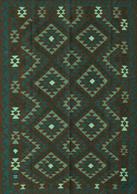 Southwestern Turquoise Country Rug, tr2611turq