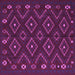 Square Machine Washable Southwestern Purple Country Area Rugs, wshtr2611pur